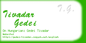 tivadar gedei business card